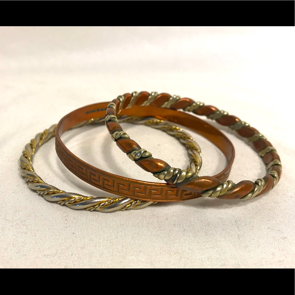 Infinity Copper Silver Bangles